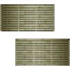 6ft x 3ft ROMA Double Modern 2-Sided Thick Slatted Fence Panel
