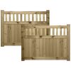 PAIR of URBAN Driveway Gates H.4ft x W.10ft Picket Pale Trellis Top