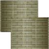 6ft x 5ft ROMA Double Modern 2-Sided Thick Slatted Fence Panel