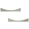 6ft x 1ft Concave Top Privacy Square Trellis