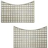 6ft x 4ft Concave Top Privacy Square Trellis
