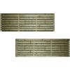 6ft x 2ft ROMA Double Modern 2-Sided Thick Slatted Fence Panel