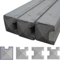 Concrete 1-Way End Slotted Fence Posts