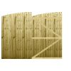 M2M Driveway Feather Edge Semi-Braced Arch Top Gates upto 210cm x 274cm