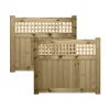 URBAN ELITE Driveway Gates 4ft x 9ft Premier Square Trellis Top