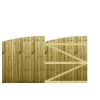 M2M Driveway Feather Edge Semi-Braced Arch Top Gates upto 150cm x 274cm