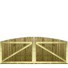 M2M Driveway Feather Edge Fully Framed Arch Top Gates upto 120cm x 305cm