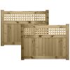 URBAN ELITE Driveway Gates 4ft x 10ft Premier Square Trellis Top