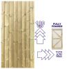 6ft Tongue & Groove 75cm Wide Fully Framed Flat Top Gate
