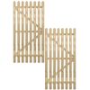 6ft x 3ft Rounded Wicket Picket Garden Wood Gate
