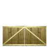 M2M Driveway Feather Edge Semi-Braced Flat Top Gates upto 120cm x 274cm