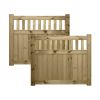 URBAN ELITE Driveway Gates 4ft x 9ft Picket Pale Trellis Top