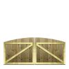 M2M Driveway Tongue & Groove Fully Framed Arch Top Gates upto 120cm x 274cm