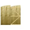 M2M Driveway Feather Edge Semi-Braced Arch Top Gates upto 210cm x 213cm
