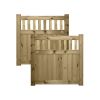 URBAN ELITE Driveway Gates 4ft x 8ft Picket Pale Trellis Top