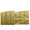 M2M Driveway Feather Edge Semi-Braced Arch Top Gates upto 150cm x 305cm