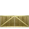 M2M Driveway Feather Edge Semi-Braced Flat Top Gates upto 120cm x 305cm