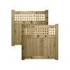 URBAN ELITE Driveway Gates 4ft x 8ft Premier Square Trellis Top