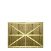 M2M Driveway Feather Edge Semi-Braced Flat Top Gates upto 150cm x 213cm