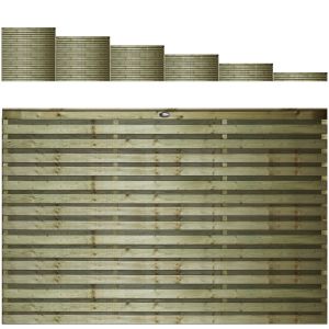 Roma Double Slatted Fence Panels