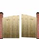 Tongue & Groove Fully Framed Arch Top Driveway Gates