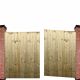 Tongue & Groove Fully Framed Flat Top Driveway Gates